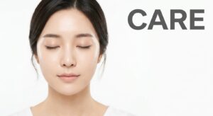 시술 후 케어 및 회복을 상징하는 세련된 피부과 모델 이미지